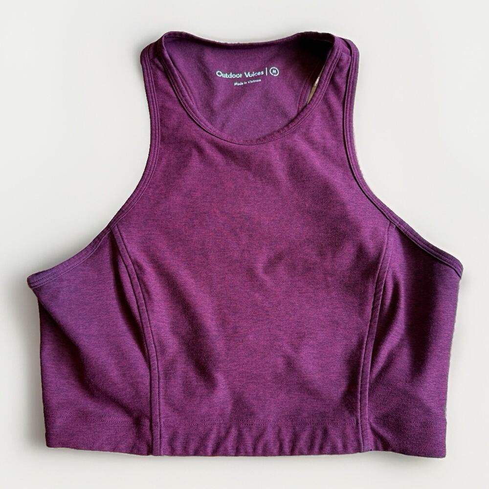 Outdoor Voices Athena Crop Top Sports Bra Red Size Medium